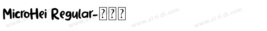 MicroHei Regular字体转换